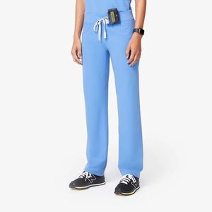Figs Livingston Basic Scrub pants Ceil Blue LARGE PETITE